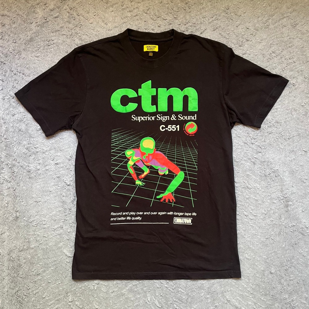 Chinatown Market CTM Superior Sign & Sound Graphic T-Shirt Black Mens Large